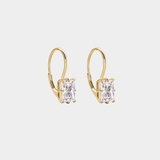 Diana Leverback Rectangular Earrings